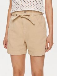 United Colors Of Benetton Szorty materiałowe 4DUKD9019 Beżowy Regular Fit. Brązowe szorty United Colors Of Benetton, bez wzorów, z bawełny. Za 119.99 zł.