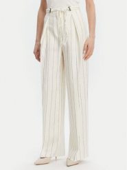 BOSS Spodnie materiałowe Tiana5 50538216 Beżowy Relaxed Fit. Brązowe spodnie materiałowe Boss, bez wzorów, z materiału. Za 699.99 zł.
