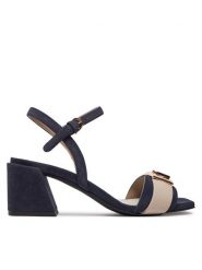 Furla Sandały YH70FZE BX0298 3024S Granatowy. Niebieskie sandały Furla, bez wzorów, ze skóry, bez obcasa, na słupku, bez zapięcia. Za 1,419.00 zł.