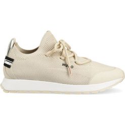 HUGO sneakersy Icelin Runn kolor beżowy. Brązowe buty sportowe lifestyle Hugo, bez wzorów, z włókna, sportowe, z okrągłym noskiem, bez zapięcia. Za 749.99 zł.