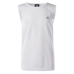 Dziecięcy tank top Martes Nowat. Białe topy MARTES, bez wzorów, sportowe, bez kołnierzyka, bez ramiączek. Za 47.62 zł.