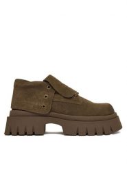 Steve Madden Trapery Parkview SM11004796 Brązowy. Brązowe traperki Steve Madden, bez wzorów, z materiału, bez obcasa, bez zapięcia. Za 499.99 zł.