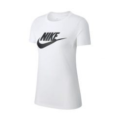 WMNS NSW Essential t-shirt 100. Białe t-shirty Nike, m, bez wzorów, casualowe, bez kołnierzyka, bez ramiączek. Za 115.66 zł.