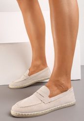 Beżowe Mokasyny z Imitacji Zamszu z Plecionką Wokół Podeszwy Lieanna. Brązowe mokasyny Born2be, bez wzorów. Za 69.99 zł.