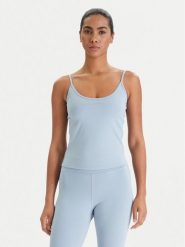 Guess Top V6RP14 KD952 Niebieski Slim Fit. Niebieskie topy Guess, m, z aplikacjami, z syntetyku, bez kołnierzyka, bez ramiączek. Za 199.99 zł.