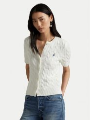 Polo Ralph Lauren Kardigan 211966720001 Biały Slim Fit. Białe swetry Polo Ralph Lauren, xxl, bez wzorów, z bawełny, bez ramiączek. Za 649.99 zł.