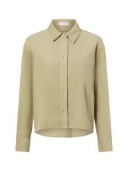 Opus Damska bluzka koszulowa - Frone Kobiety Bawełna zielony jednolity, 34. Zielone bluzki Opus, bez wzorów, z bawełny, bez kołnierzyka, bez ramiączek. Za 349.95 zł.