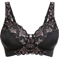 Biustonosz minimizer bez fiszbinów bonprix czarno-cielisty. Czarne biustonosze bonprix, bez wzorów, z koronki. Za 54.99 zł.