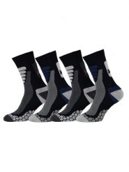 Skarpety trekkingowe Coolmax® do łydki 4 pary – Niebieski. Niebieskie skarpetki XTREME SOCKSWEAR, bez wzorów, z bawełny. Za 173.56 zł.