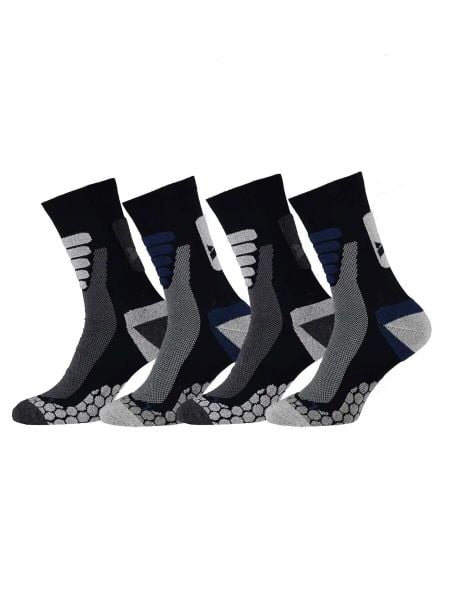 Skarpety trekkingowe Coolmax® do łydki 4 pary – Niebieski. Niebieskie skarpetki XTREME SOCKSWEAR, bez wzorów, z bawełny. Za 173.56 zł.