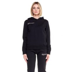 Bluza z bawełna z kaptur na co dzień na siłownię. Czarne bluzy LEONE 1947 APPAREL, xs, bez wzorów, z bawełny, sportowe, bez ramiączek, bez kaptura. W wyprzedaży za 212.61 zł.