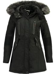 Geographical Norway Parka "Coraly" w kolorze czarnym rozmiar: S. Czarne płaszcze Geographical Norway, s, bez wzorów, bez kaptura. Za 251.53 zł.