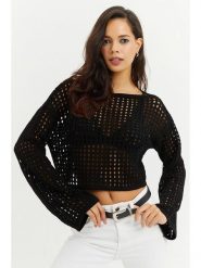Cool and sexy Sweter w kolorze czarnym rozmiar: onesize. Czarne swetry Cool and sexy, bez wzorów, bez ramiączek. Za 46.45 zł.