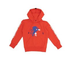 Bluza z bawełna z kaptur na czas wolny na co dzień. Czerwone bluzy LEONE 1947 APPAREL, bez wzorów, z bawełny, sportowe, bez ramiączek, bez kaptura. Za 105.21 zł.