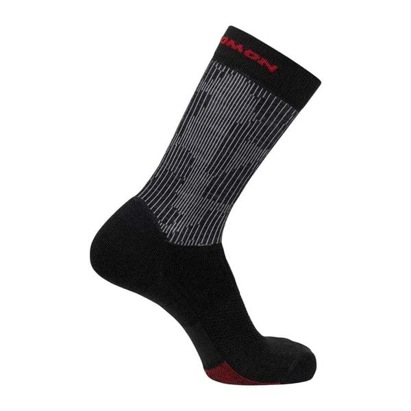 Skarpety Unisex Dla Dorosłych X Ultra Crew. Czarne skarpetki Salomon, bez wzorów, z materiału. Za 57.99 zł.