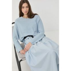 BOSS sweter z domieszką kaszmiru damski kolor pomarańczowy lekki. Niebieskie swetry Boss, m, bez wzorów, z dzianiny, bez ramiączek. W wyprzedaży za 479.99 zł.