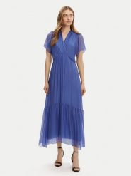 Haveone Sukienka letnia AFF-N006 Niebieski Loose Fit. Niebieskie sukienki Haveone, xl, bez wzorów, z jedwabiu, bez kołnierzyka, bez ramiączek. Za 349.99 zł.