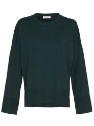 MOSS COPENHAGEN Sweter w kolorze ciemnozielonym rozmiar: XS/S. Zielone swetry Moss Copenhagen, s, bez wzorów, z wiskozy, klasyczne, bez ramiączek. Za 70.41 zł.