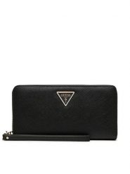 Guess Duży Portfel Damski SWZG85 00163 Czarny. Czarne portfele Guess, z aplikacjami, ze skóry. Za 299.99 zł.