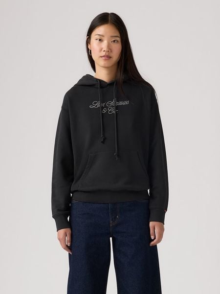Levi's Bluza w kolorze czarnym rozmiar: L. Czarne bluzy Levi's, l, bez wzorów, bez ramiączek, z kapturem. Za 184.95 zł.