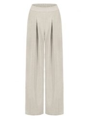 Sublevel Spodnie w kolorze kremowym rozmiar: M. Brązowe spodnie materiałowe Sublevel, bez wzorów, z materiału, z podwyższonym stanem. Za 82.99 zł.