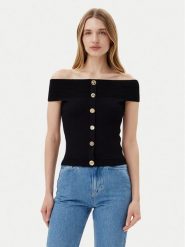 Morgan Sweter 251-MDONA M Czarny Regular Fit. Czarne swetry Morgan, m, bez wzorów, z syntetyku, bez ramiączek. Za 119.99 zł.