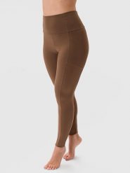 Les Lunes Legginsy sportowe "Luna Active" w kolorze brązowym rozmiar: XL. Brązowe legginsy sportowe Les Lunes, xl, bez wzorów, z podwyższonym stanem, outdoorowe. Za 173.99 zł.