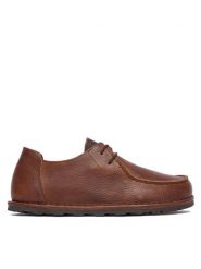 Birkenstock Półbuty Utti Lace 1029722 Brązowy. Brązowe półbuty wsuwane Birkenstock, bez wzorów, ze skóry, bez obcasa, na płaskiej podeszwie. Za 719.99 zł.