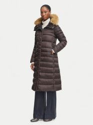 Hetregó Kurtka puchowa Winthrop 8R607KM 26WD02 Brązowy ciemny Slim Fit. Brązowe kurtki HETREGO, bez wzorów, z puchu, bez kaptura. Za 2,409.00 zł.
