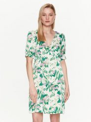 NAF NAF Sukienka Kpreppy XENR80 Zielony Regular Fit. Zielone sukienki NAF NAF, bez wzorów, z syntetyku, bez kołnierzyka, bez ramiączek. Za 199.99 zł.