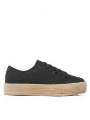 Jenny Fairy Espadryle WS080701-05ECO Czarny. Czarne espadryle Jenny Fairy, bez wzorów, z materiału, bez obcasa. Za 119.99 zł.