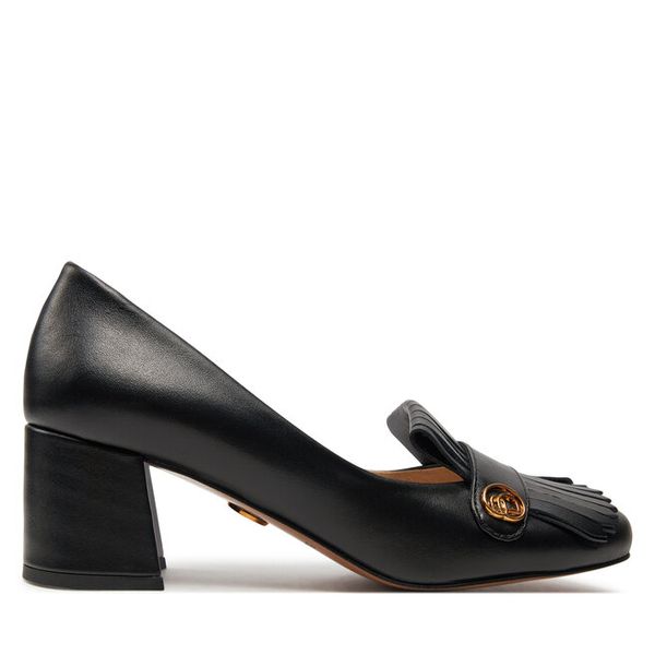 Półbuty Baldowski. Czarne półbuty wsuwane Baldowski, bez wzorów, bez obcasa, na obcasie. Za 559.99 zł.