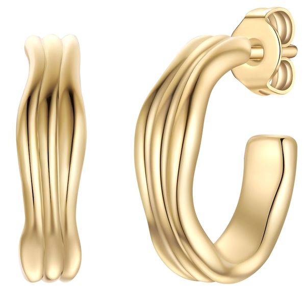 Glanzstücke München Kolczyki Srebro wysokiej próby Żółte złoto Kolczyki koła 1 ct Damski. Żółte kolczyki Glanzstücke München, pozłacane. Za 319.99 zł.