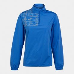 Bluza do biegania damska Joma Elite VIII. Niebieskie bluzy Joma, s, z aplikacjami, z poliesteru, bez ramiączek, bez kaptura. Za 277.15 zł.
