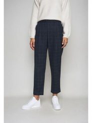 Monki Spodnie w kolorze granatowym rozmiar: 32. Niebieskie spodnie materiałowe Monki, bez wzorów, z materiału, z podwyższonym stanem. Za 39.99 zł.