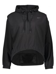 Reebok Kurtka w kolorze czarnym do biegania rozmiar: M. Czarne kurtki do biegania Reebok, m, bez wzorów, bez kaptura, do biegania. Za 141.19 zł.