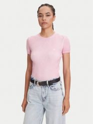 Miss Sixty T-Shirt 6S2SJ44500 Różowy Slim Fit. Czerwone t-shirty Miss Sixty, s, bez wzorów, z syntetyku, bez kołnierzyka, bez ramiączek. Za 209.99 zł.