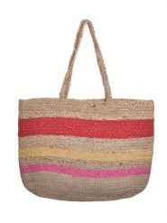 BLE Shopper bag w kolorze beżowo-czerwonym - 45 x 30 x 15 cm rozmiar: onesize. Brązowe shopper bag BLE, bez wzorów, z materiału, na ramię, bez dodatków. Za 75.86 zł.