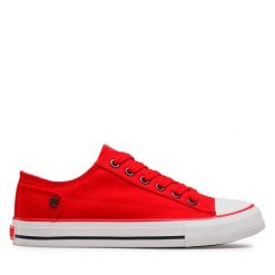 Trampki Big Star Shoes. Czerwone trampki BIG STAR SHOES, bez wzorów, retro, bez zapięcia. Za 89.99 zł.