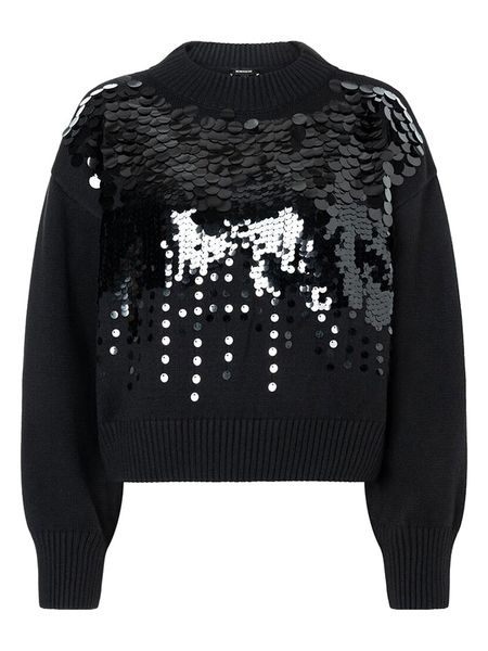 More & More Sweter w kolorze czarnym rozmiar: 42. Czarne swetry More & More, bez wzorów, bez ramiączek. Za 126.99 zł.