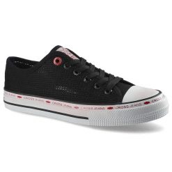 Czarne Trampki Cross Jeans Damskie Stylowe Półbuty. Czarne półbuty wsuwane Cross Jeans, bez wzorów, z jeansu, eleganckie, bez obcasa, na płaskiej podeszwie. Za 79.00 zł.
