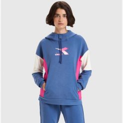 Bluza damska DIADORA L.HOODIE LUSH L. Czerwone bluzy Diadora, l, bez wzorów, bez kaptura. Za 89.99 zł.