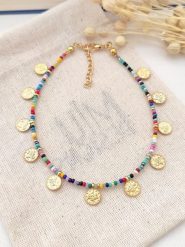 Atelier MIU Pozłacana bransoletka z elementami ozdobnymi rozmiar: onesize. Żółte bransoletki atelier MIU, pozłacane. Za 34.99 zł.