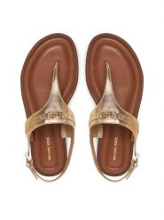 MICHAEL Michael Kors Klapki 40S5MAFS2M Złoty. Żółte klapki MICHAEL Michael Kors, bez wzorów, ze skóry, bez obcasa, bez zapięcia. Za 349.99 zł.