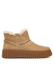 Clarks Botki Torhill Warm 26327994 Beżowy. Brązowe botki Clarks, bez wzorów, bez obcasa, na płaskiej podeszwie, bez zapięcia. Za 519.99 zł.