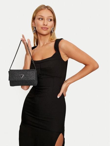 Guess Torebka HWRB93 50700 Czarny. Czarne kopertówki Guess, z aplikacjami, ze skóry, wizytowe, bez dodatków. Za 418.99 zł.