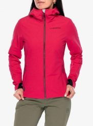 Kurtka softshell damska La Sportiva Descender Storm Jacket. Czerwone kurtki przejściowe sportowe La Sportiva, m, bez wzorów, z polaru, bez kaptura, trekkingowe. Za 934.99 zł.