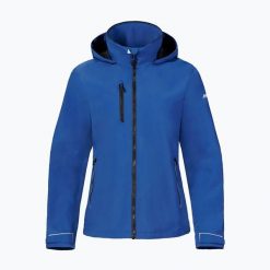 Kurtka żeglarska damska Musto Sardinia. Niebieskie kurtki Musto, l, bez wzorów, z materiału, bez kaptura. Za 929.99 zł.