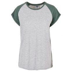 Koszulka damska Urban Classics contrast raglan (Duże rozmiary). Szare t-shirty sportowe Urban Classics, xl, bez wzorów, z dżerseju, bez ramiączek. Za 104.50 zł.