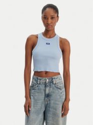 HUGO Top Baby 50511450 Błękitny Slim Fit. Niebieskie topy Hugo, xs, bez wzorów, z bawełny, bez kołnierzyka, bez ramiączek. Za 199.99 zł.